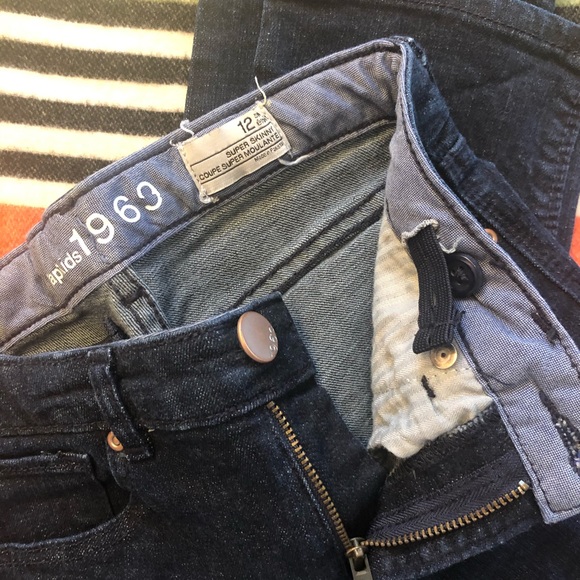 Gap Girls 1969 Size 12 Denim Super Skinny - Picture 5 of 5